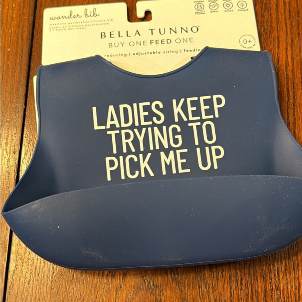 NWT Bella Tunno Blue Wonder Bib